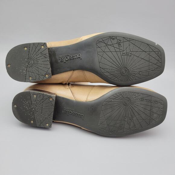 Bussola Size 39/8.5 Caramel Leather Ankle Boots Booties Lined Comfort Side Zip - Picture 13 of 13